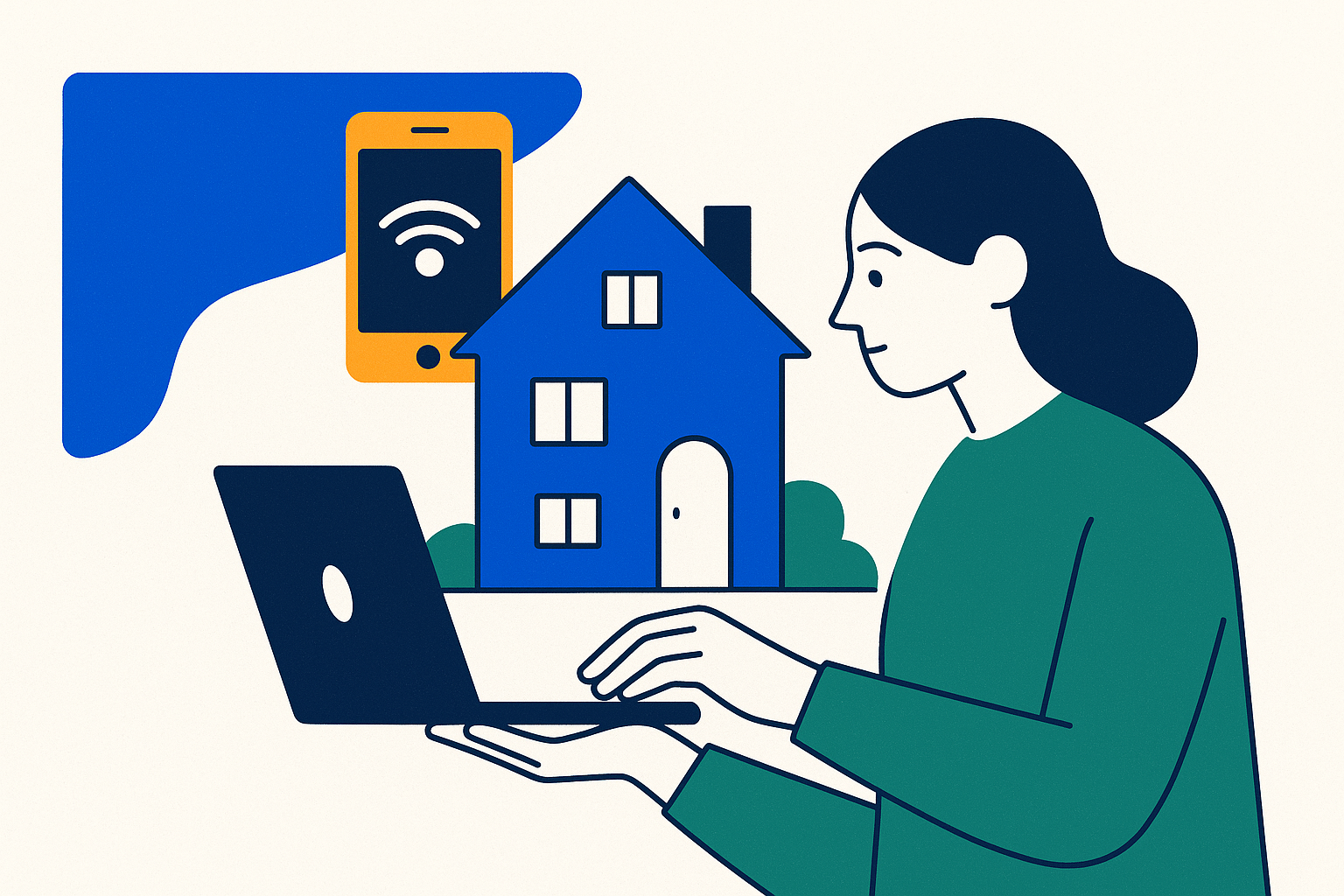 Cover illustration for “Use of Technology in Property Management Today”