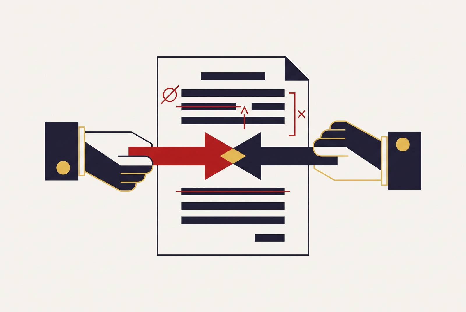 Cover illustration for “Redlining Etiquette in High-Stakes Commercial Contracts”
