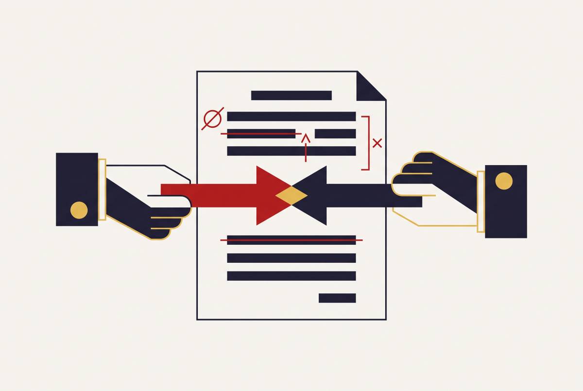 Cover illustration for “Redlining Etiquette in High-Stakes Commercial Contracts”