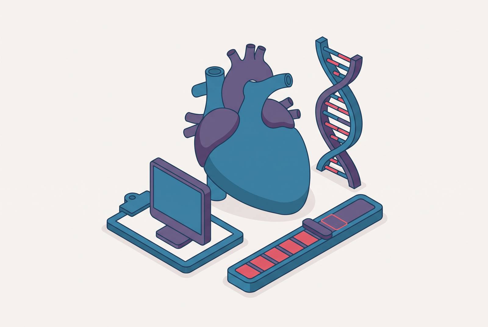 Cover illustration for “Polygenic Risk Scores in Primary Care Cardiology”