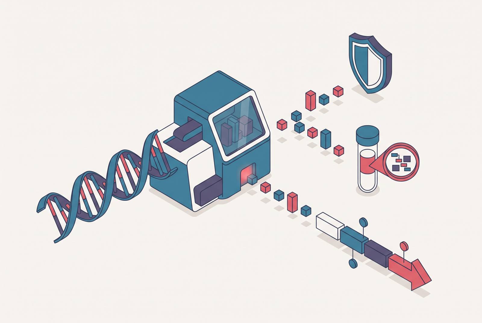 Cover illustration for “What whole-genome sequencing actually changes about preventive care”