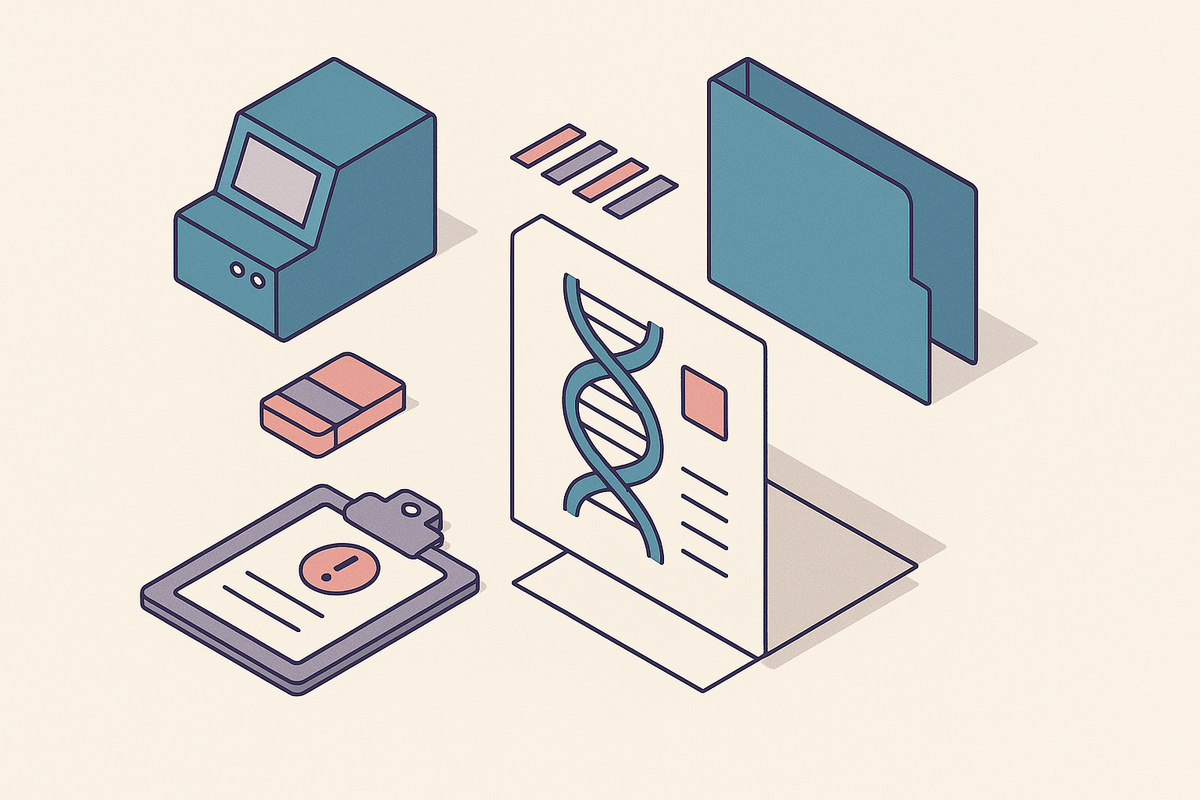 Cover illustration for “Returning Incidental Findings From Whole-Genome Sequencing”