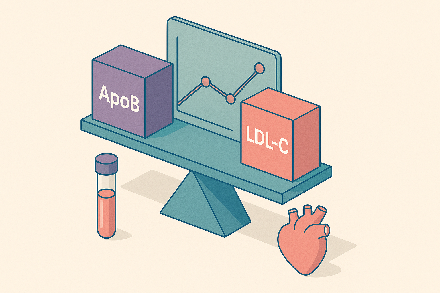 Cover illustration for “ApoB vs LDL-C as a Cardiovascular Risk Biomarker”