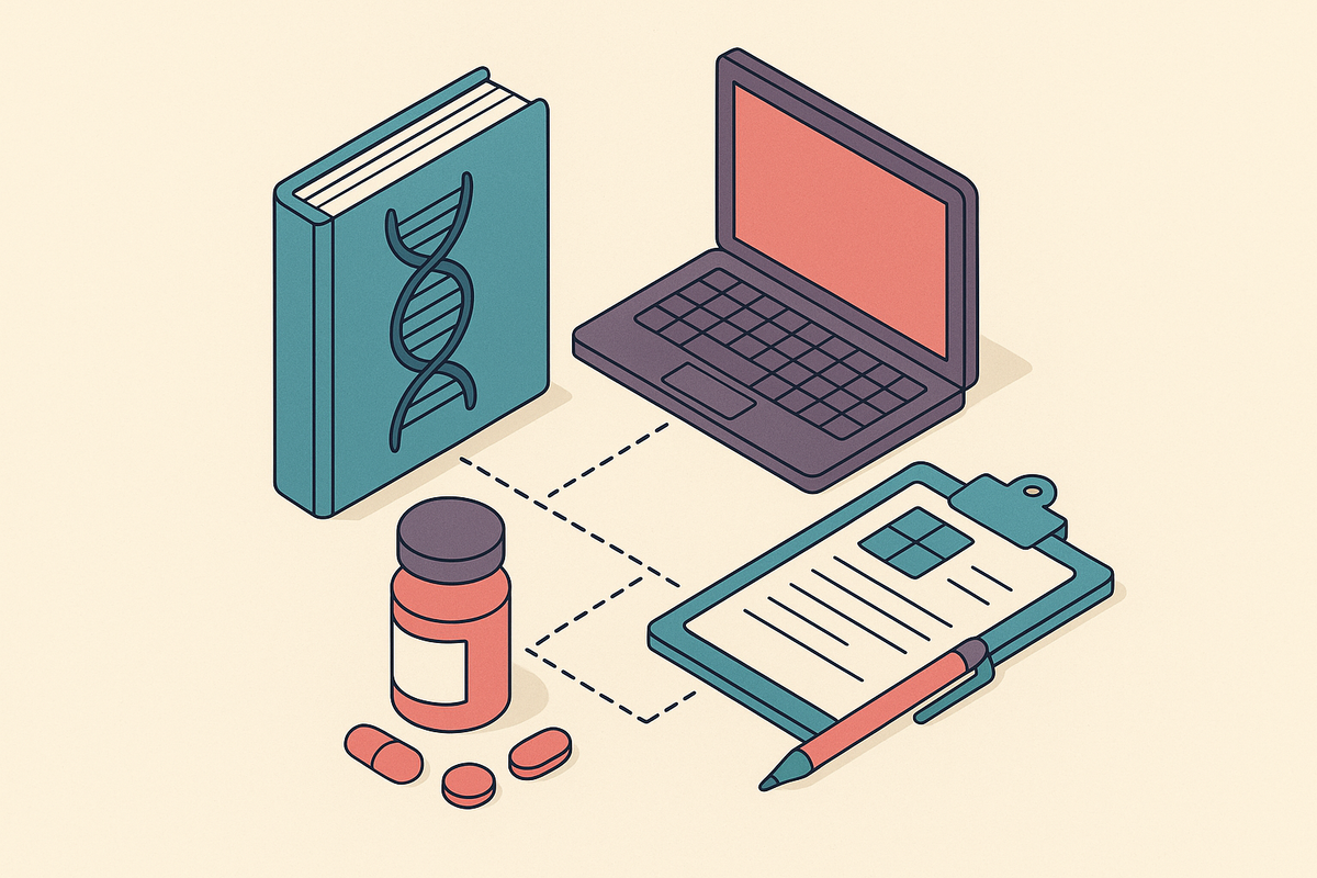 Cover illustration for “Pharmacogenomic Testing in Preventive Medicine Workflows”