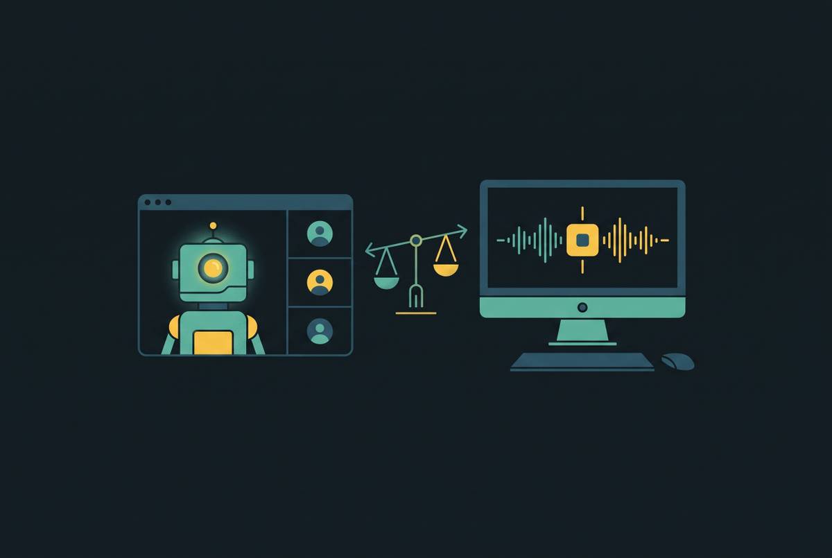 Cover illustration for “Meeting bots vs. desktop recording SDKs: choosing a capture method for your AI notetaker”