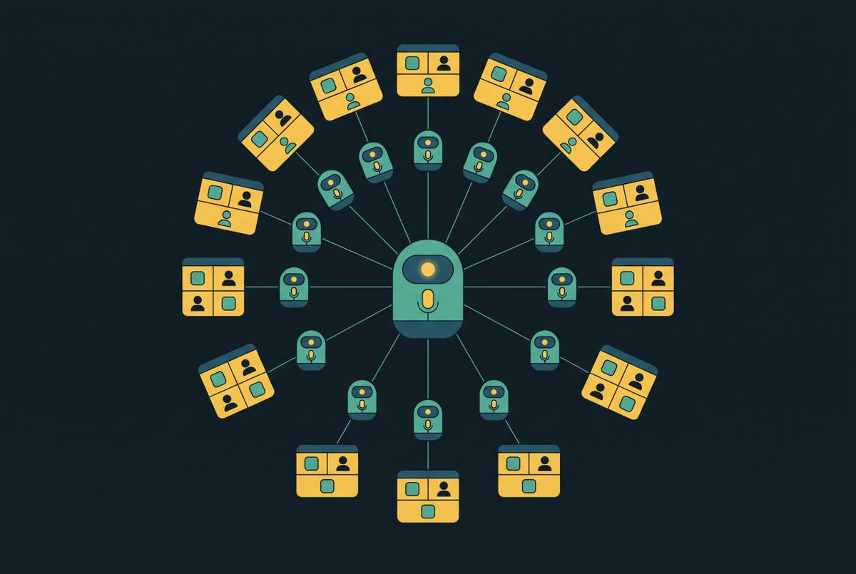 Cover illustration for “Scaling Recording Bots Across Concurrent Meetings”