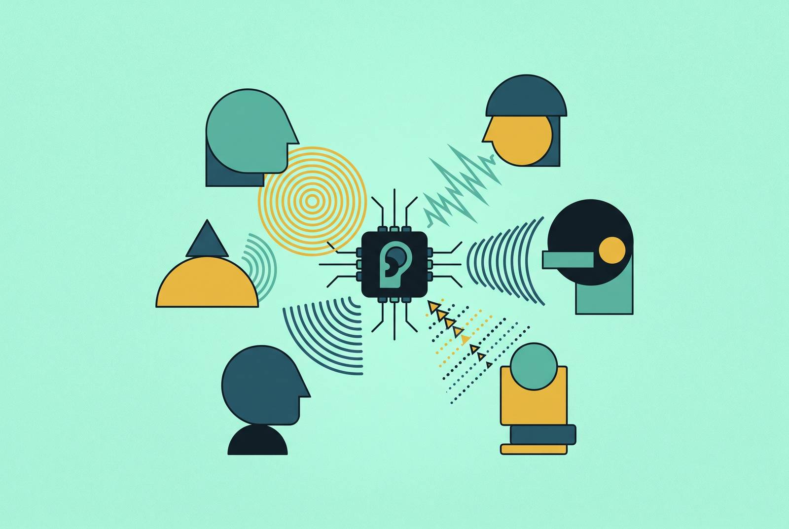 Cover illustration for “Speaker Diarization Accuracy Across Accents and Dialects”