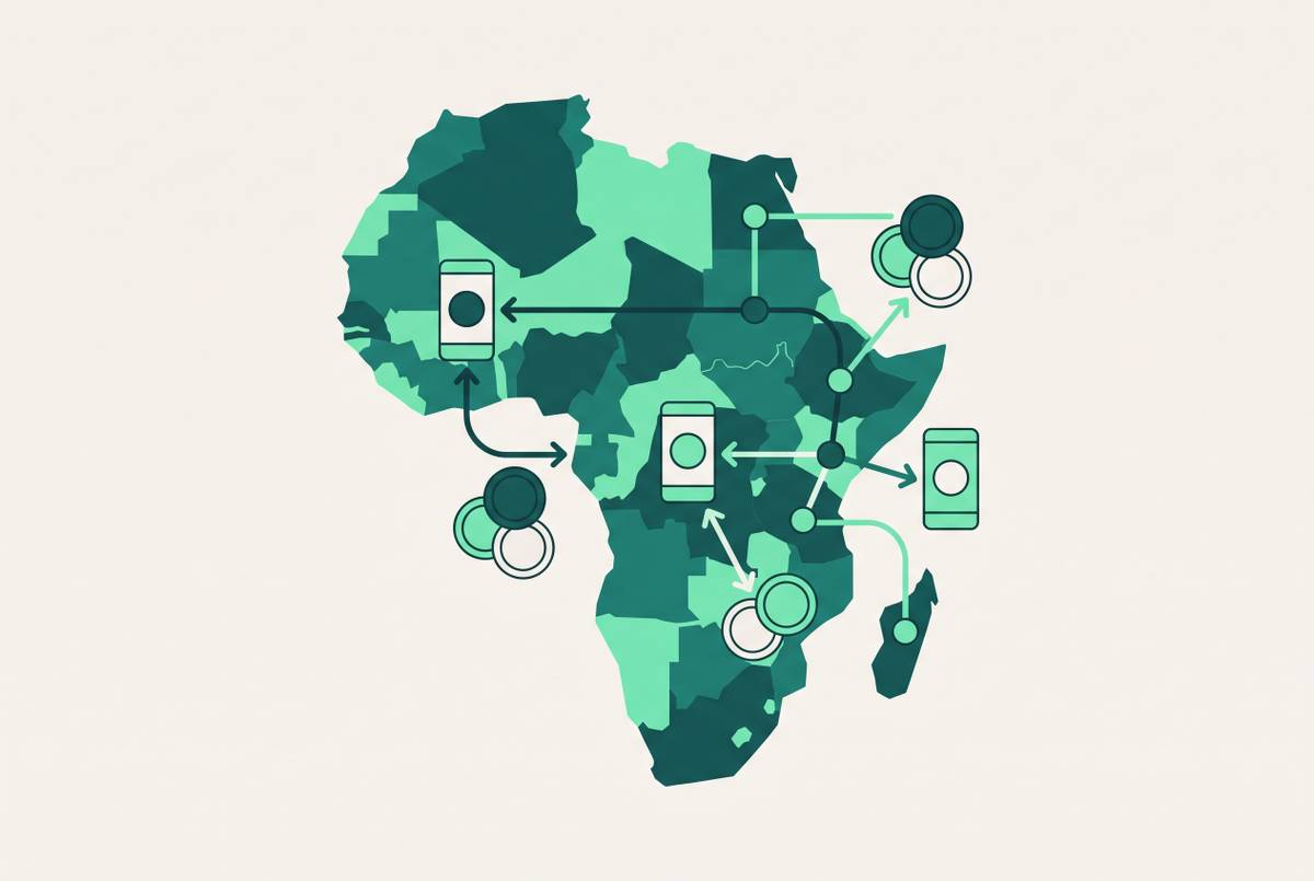 Cover illustration for “Africa Mobile Money Corridors and Settlement Economics”