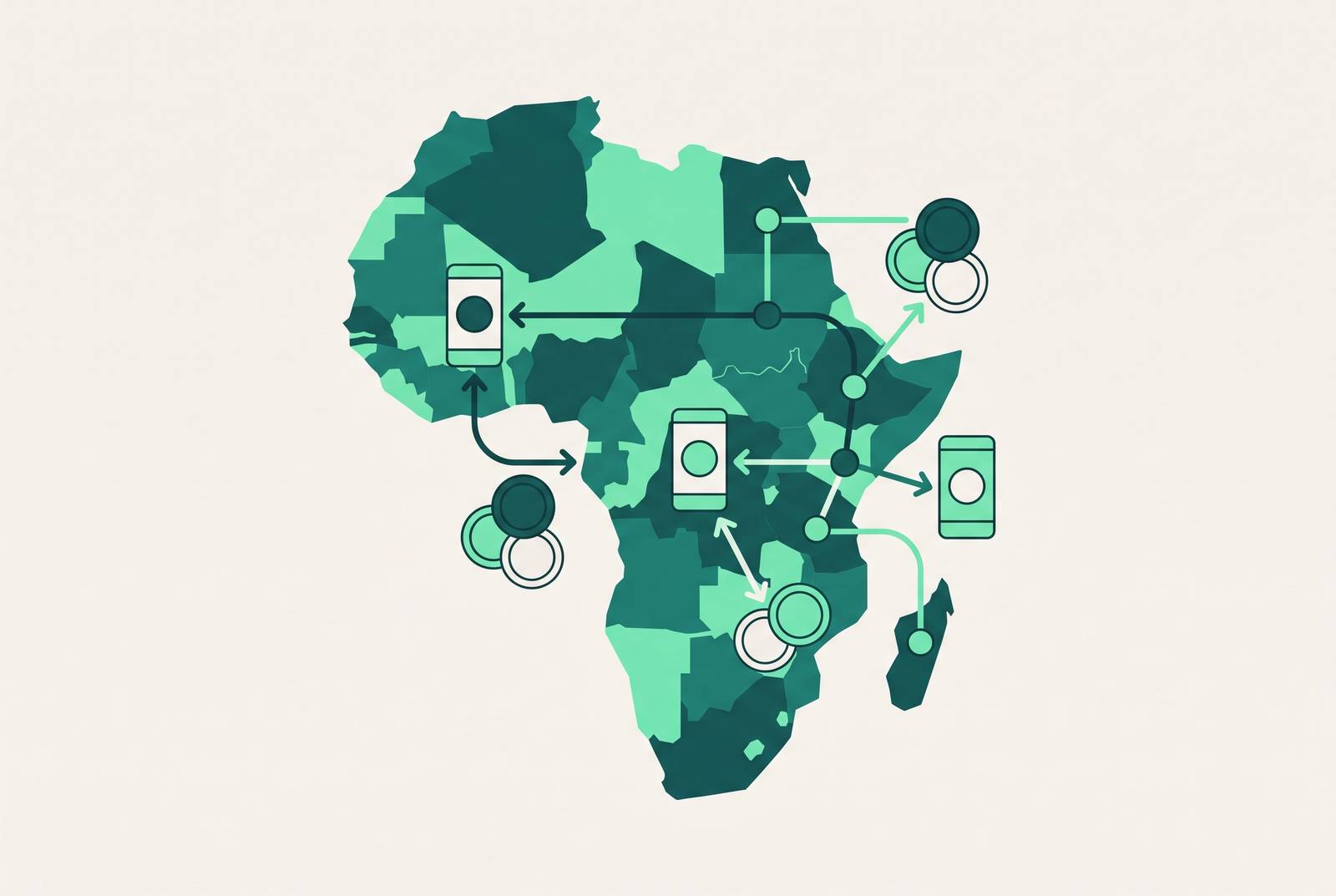 Cover illustration for “Africa Mobile Money Corridors and Settlement Economics”
