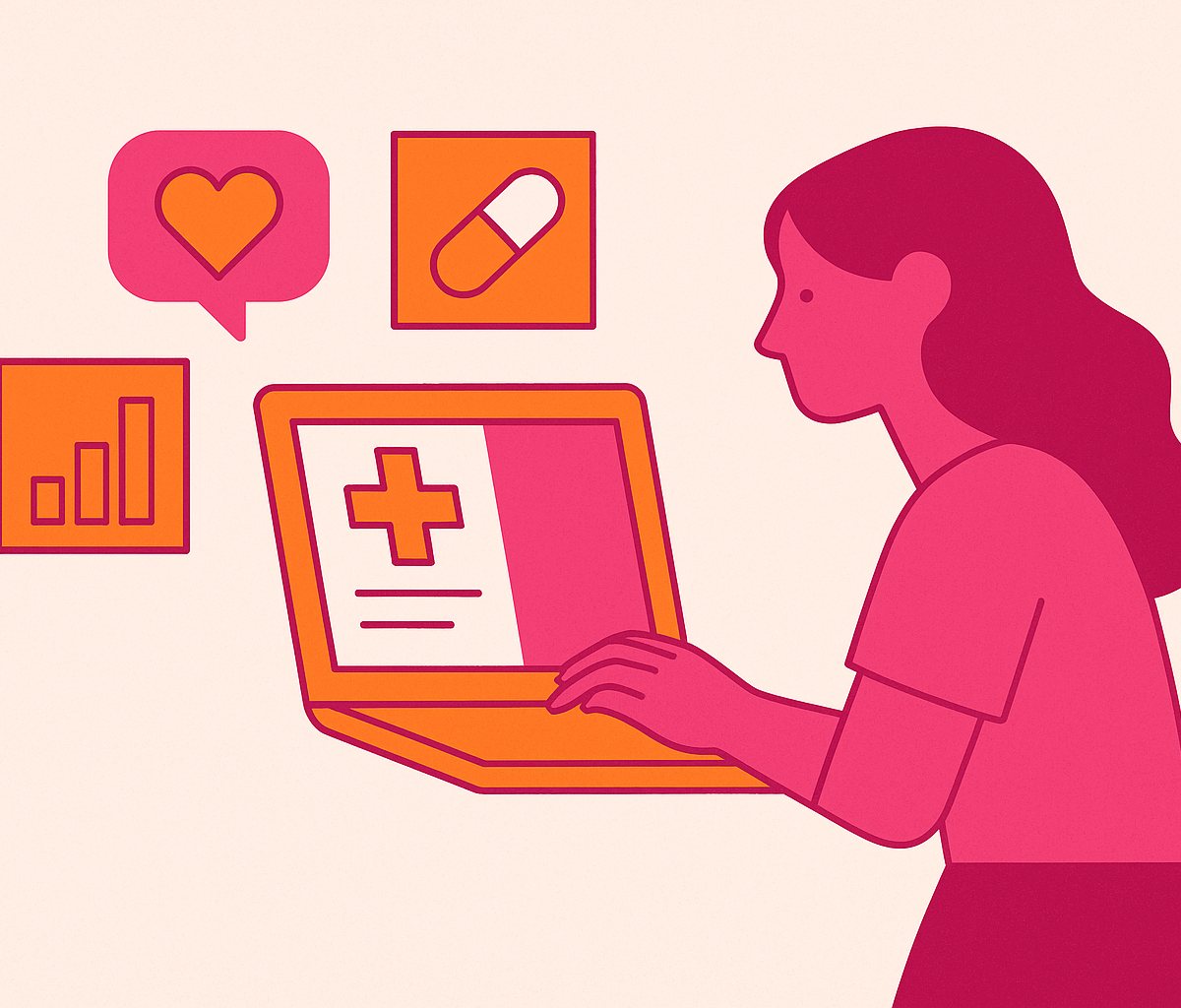 Cover illustration for “Healthcare Content Marketing Strategy for FemTech Brands”