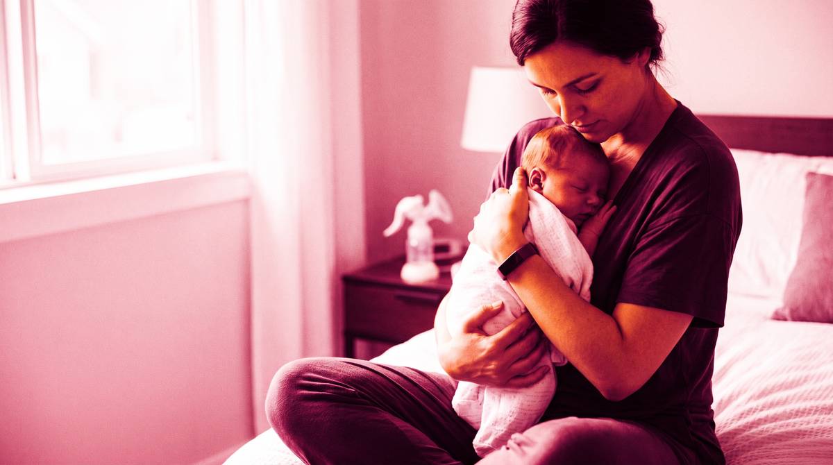 Cover illustration for “Postpartum Health Tech Tools for New Mothers”