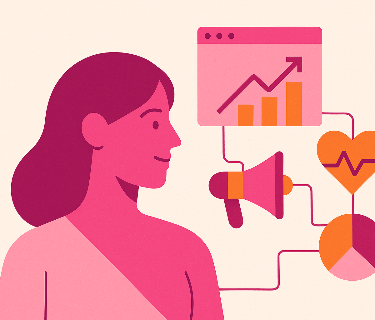 Cover illustration for “Digital Marketing Trends Reshaping Women's Health in 2025”
