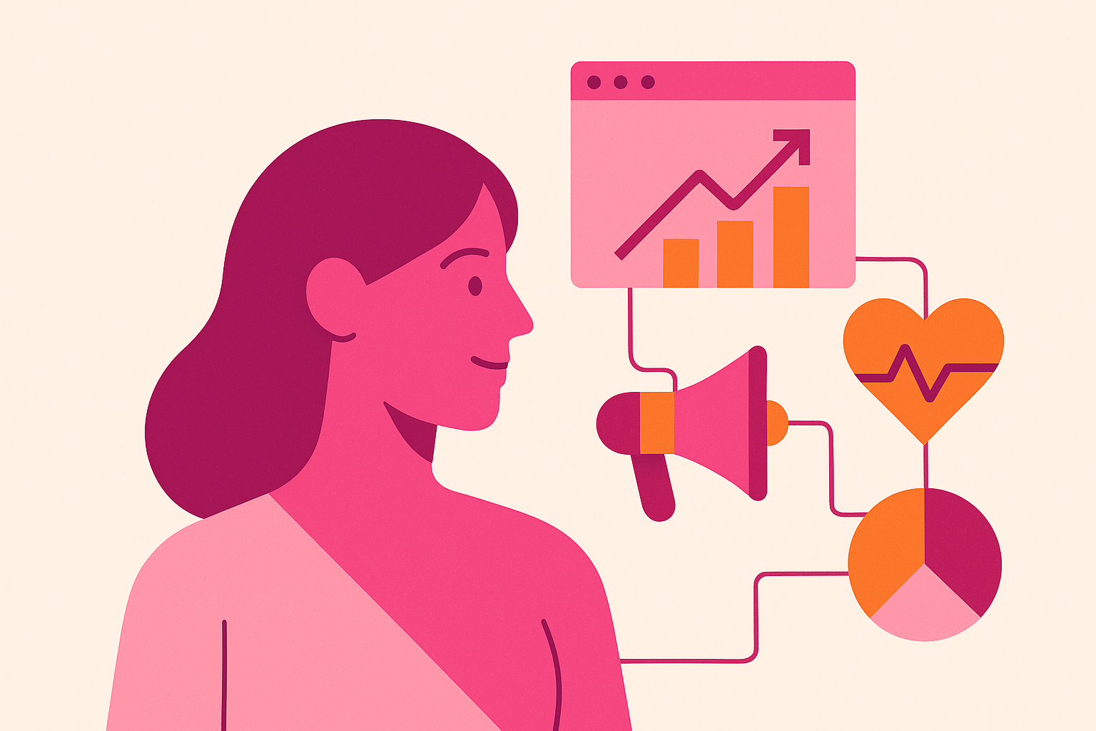 Cover illustration for “Digital Marketing Trends Reshaping Women's Health in 2025”