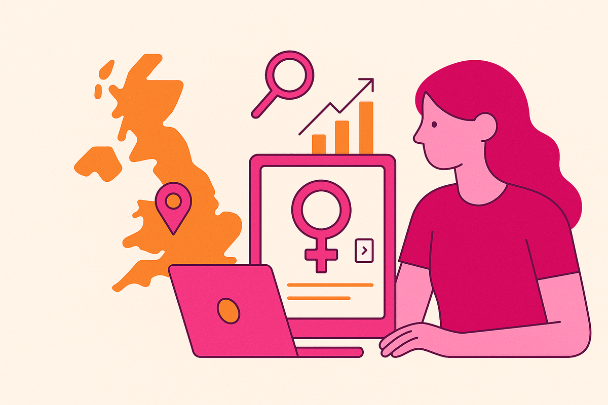 Cover illustration for “FemTech Startup Ecosystem in the United Kingdom”