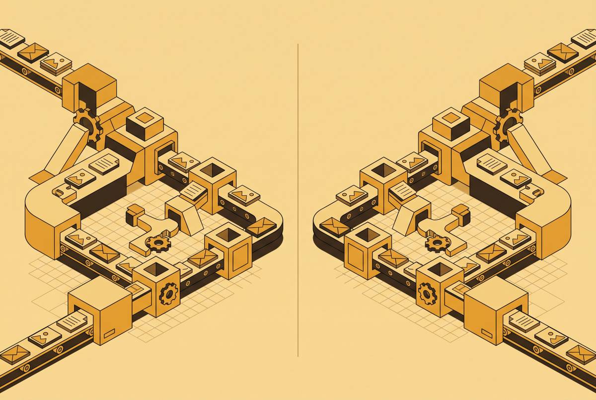 Cover illustration for “Zapier vs Make for Marketing Content Automation”