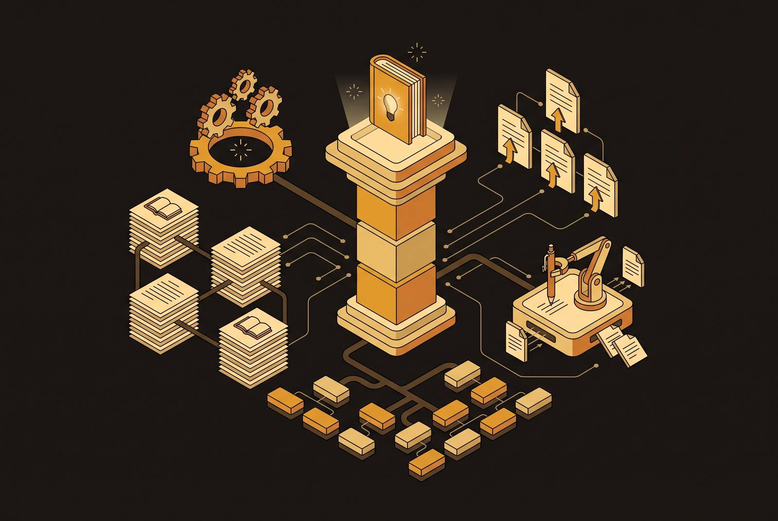 Cover illustration for “Topical Authority Building With AI Content Tools”