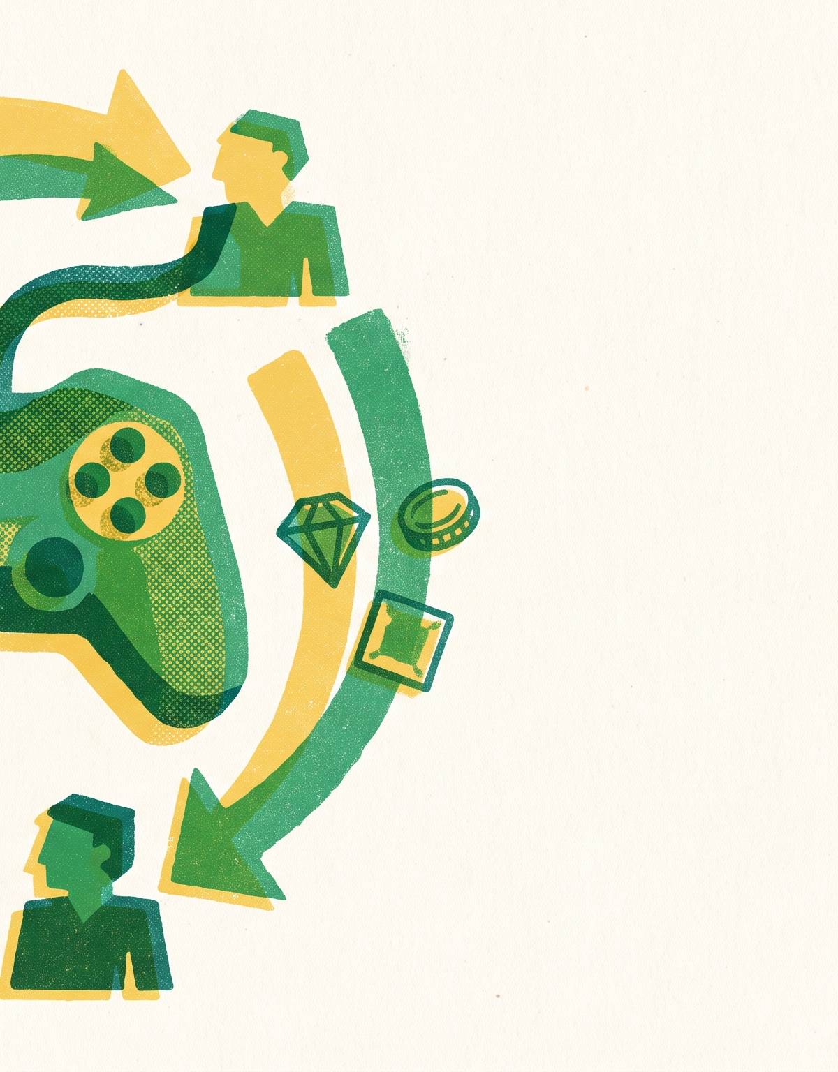 Cover illustration for “Game Startups Using Marketplace Mechanics for Player Economies”