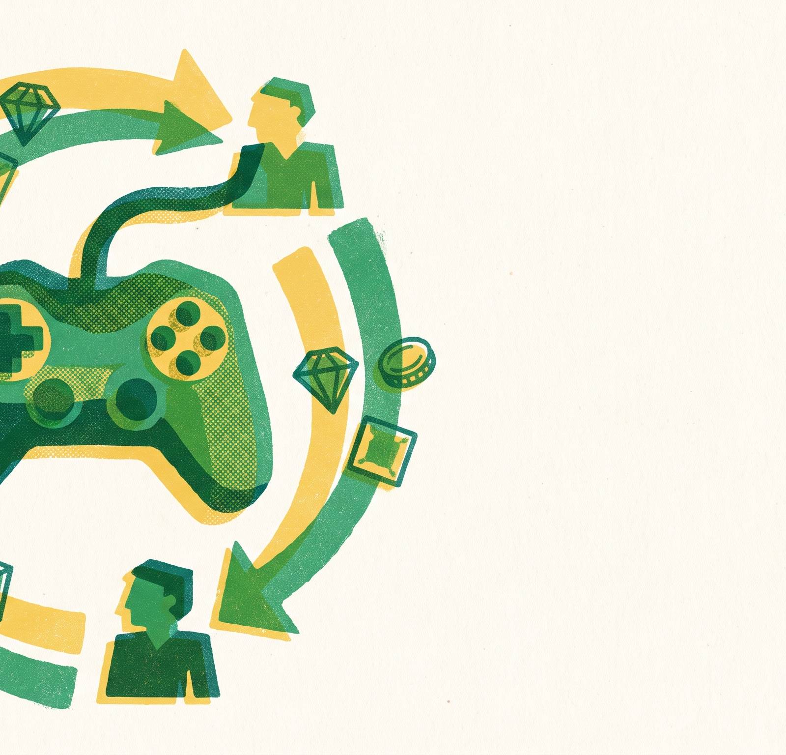 Cover illustration for “Game Startups Using Marketplace Mechanics for Player Economies”