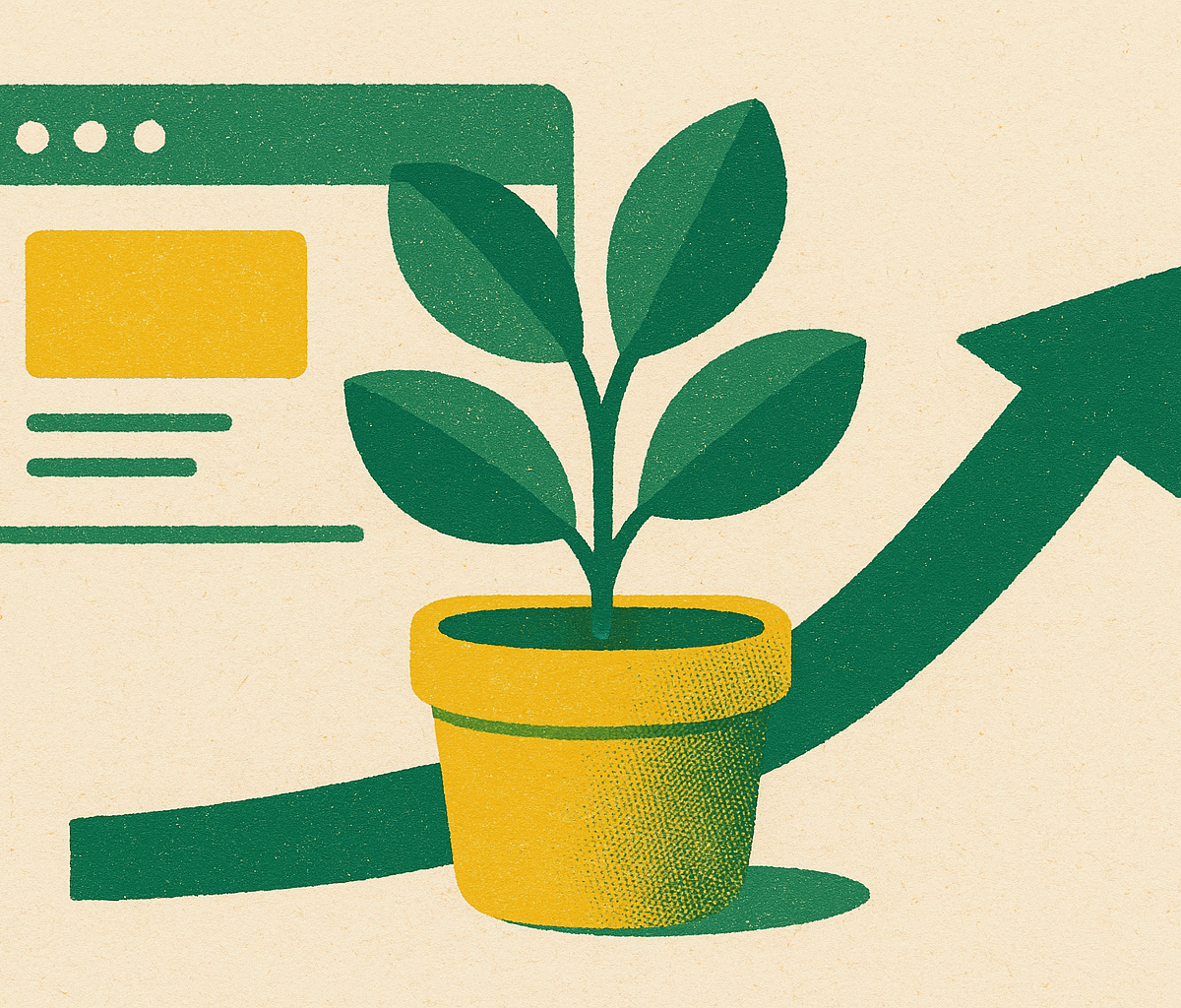 Cover illustration for “Content Strategy for Horizontal Marketplace Organic Growth”