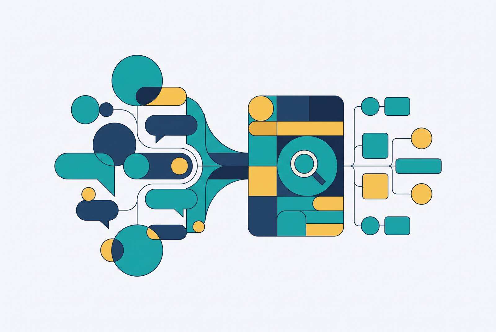 Cover illustration for “Conversational Query Patterns in Enterprise B2B AI Search”