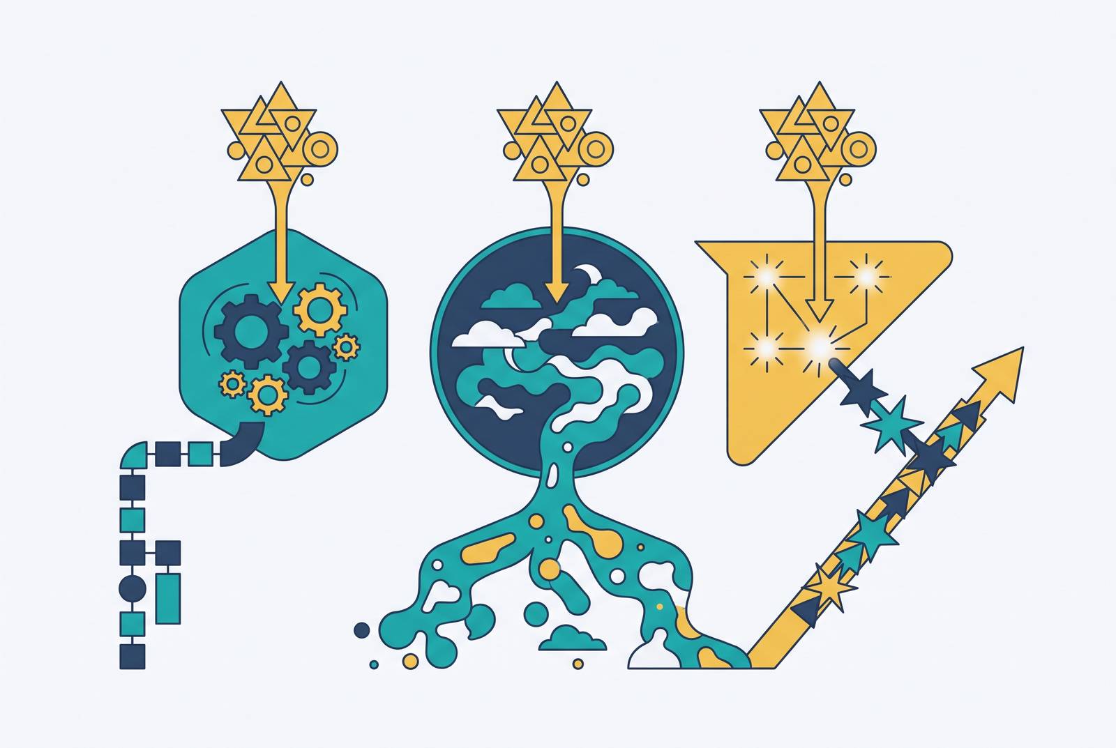 Cover illustration for “AI Query Behavior Differences Across ChatGPT, Gemini, and Claude”