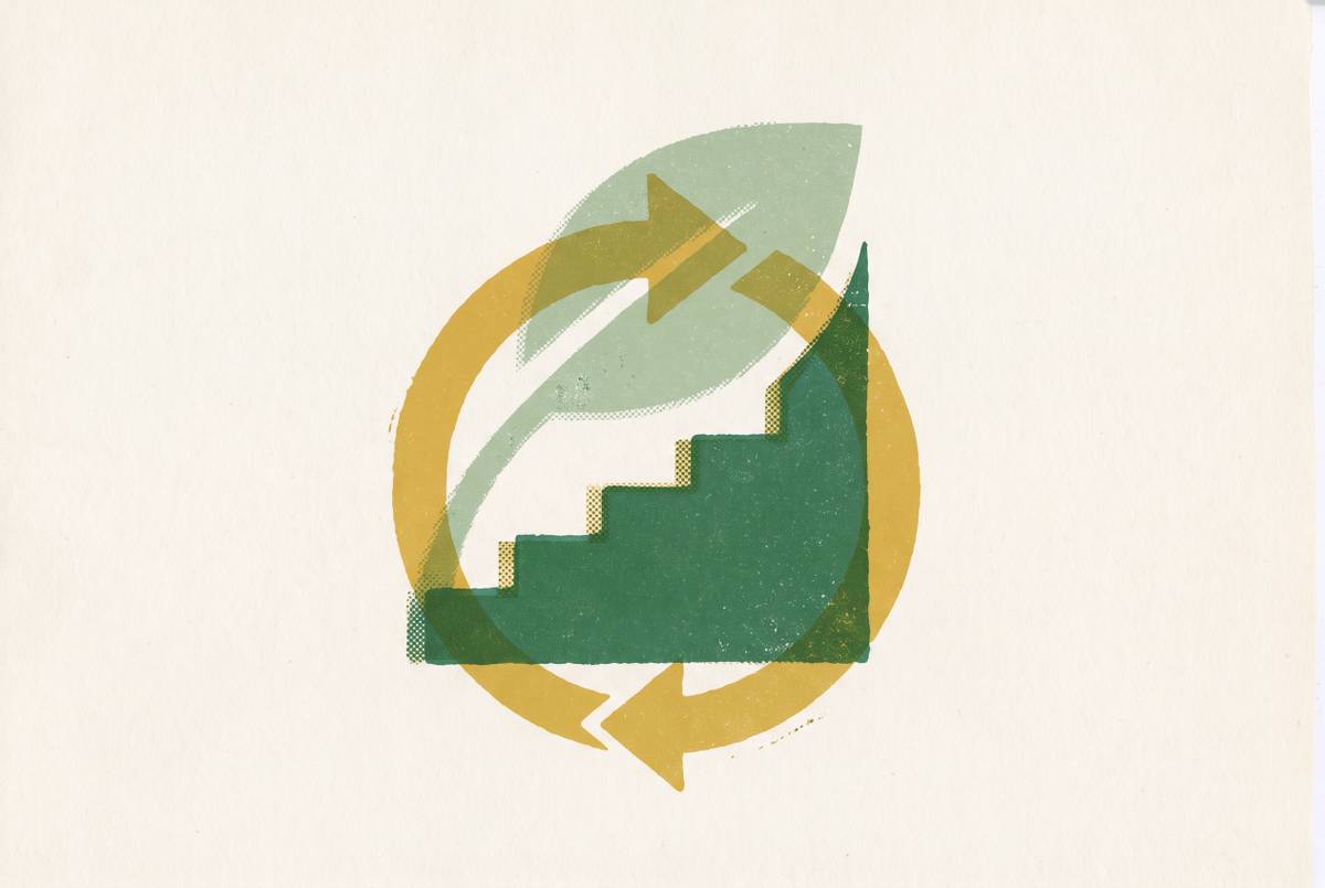 Cover illustration for “Building Competitive Advantage Through Sustainability”