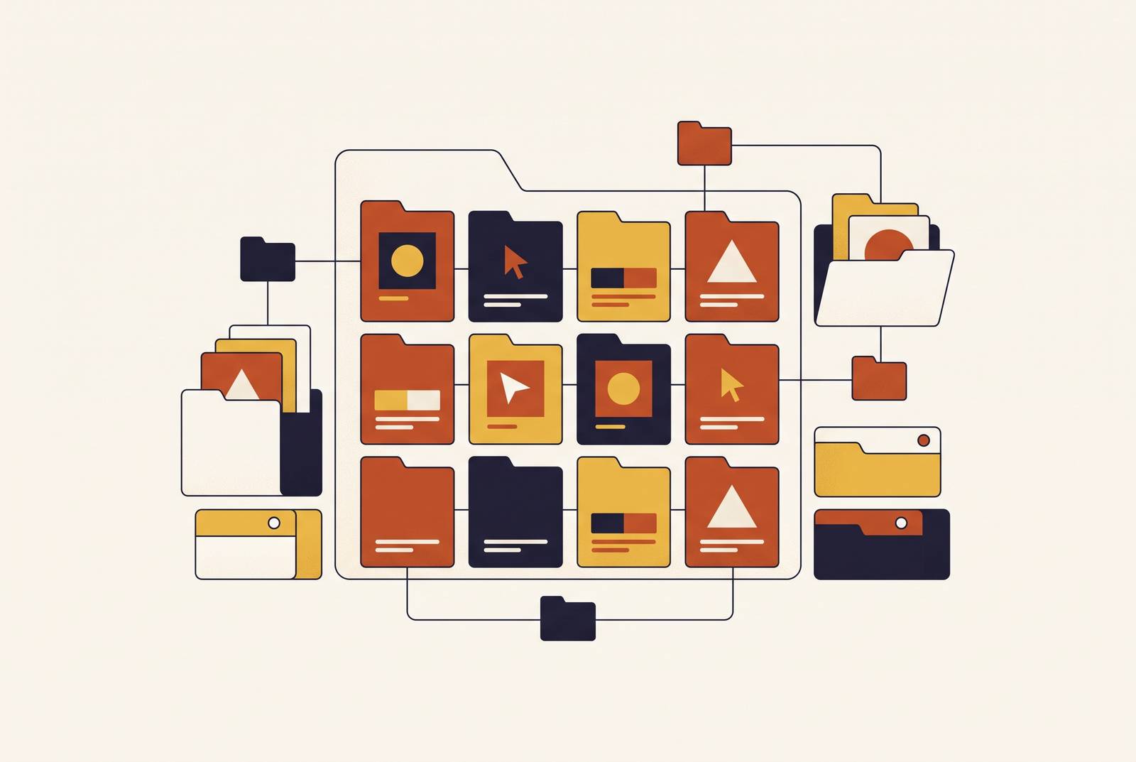 Cover illustration for “Brand Asset Management for Small Marketing Teams”