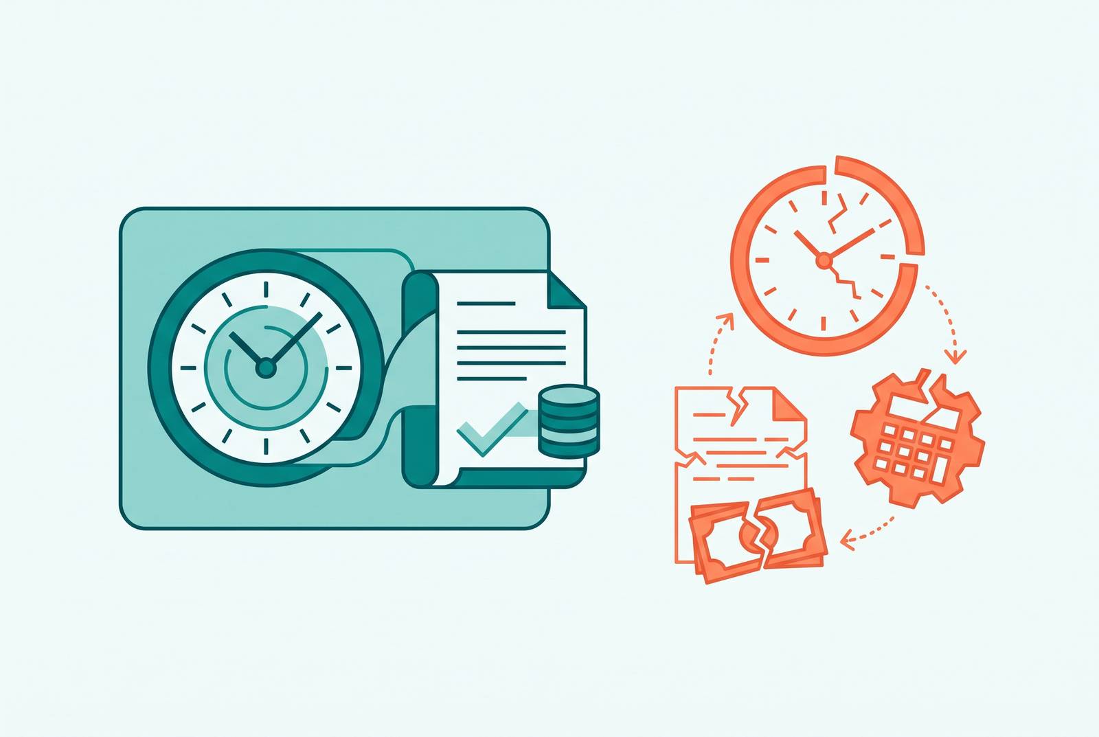 Cover illustration for “Payroll Software With Built-In Time Tracking vs Separate Tools”