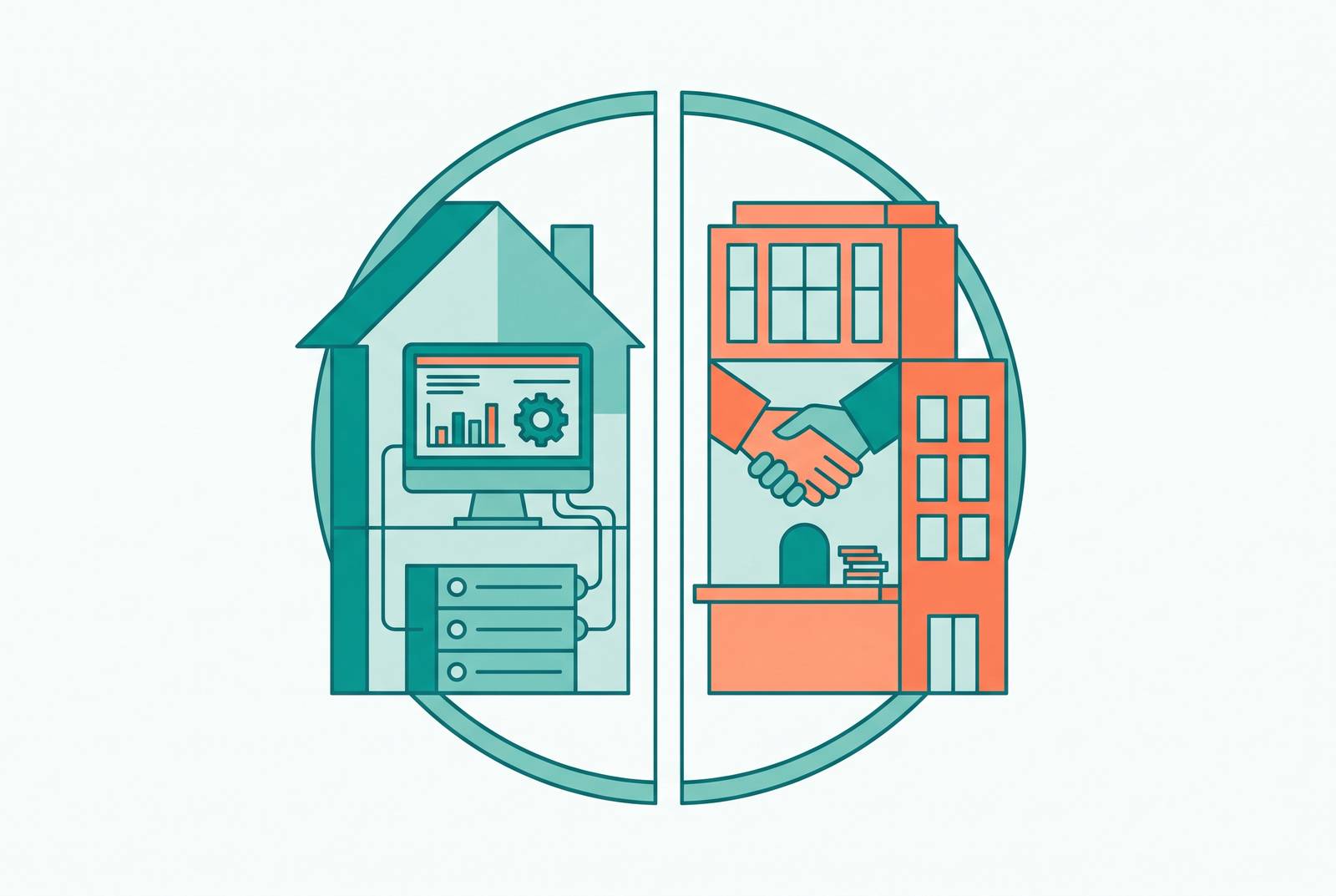Cover illustration for “In-House Payroll Software vs Payroll Service Bureau”