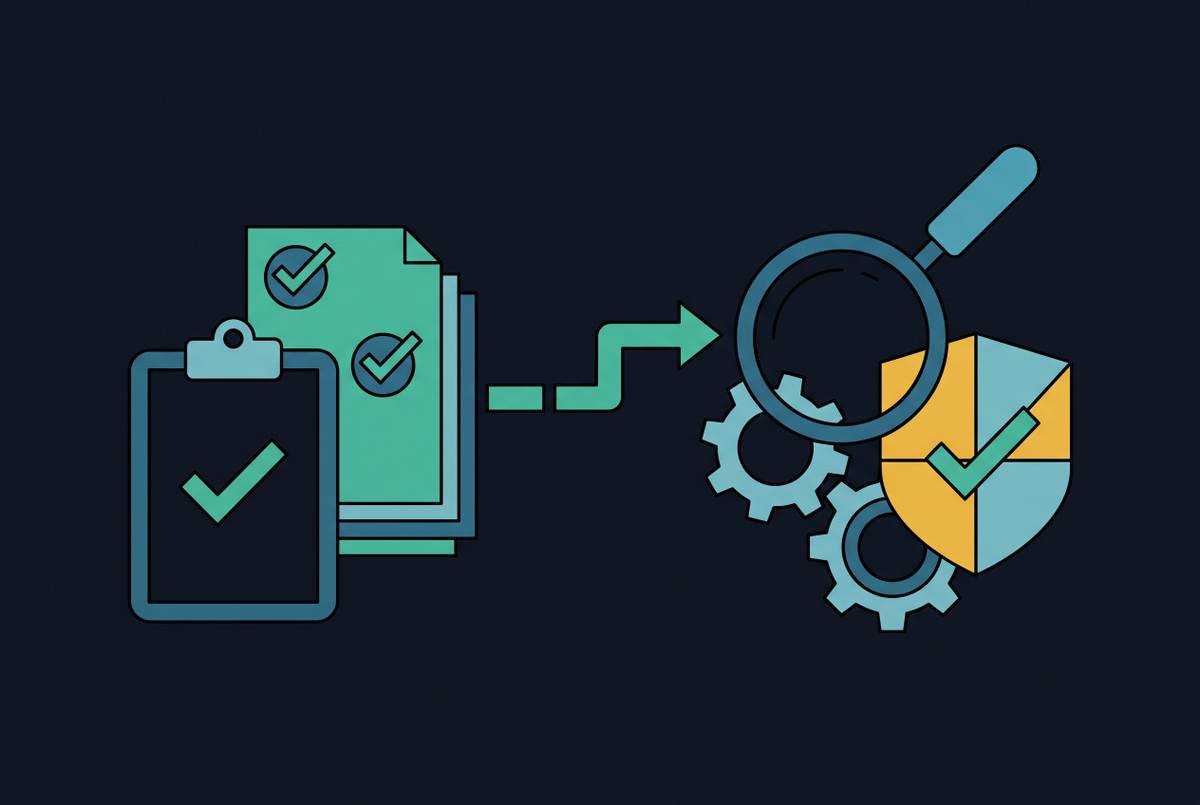 Cover illustration for “ISO 27001 Certification Audit Stage 1 vs Stage 2 Differences”