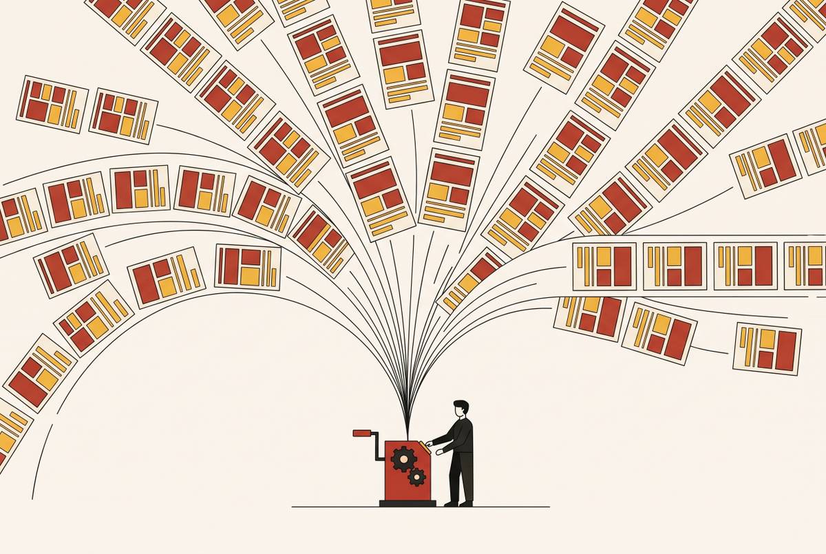 Cover illustration for “Scaling Content Output Without Scaling Headcount”