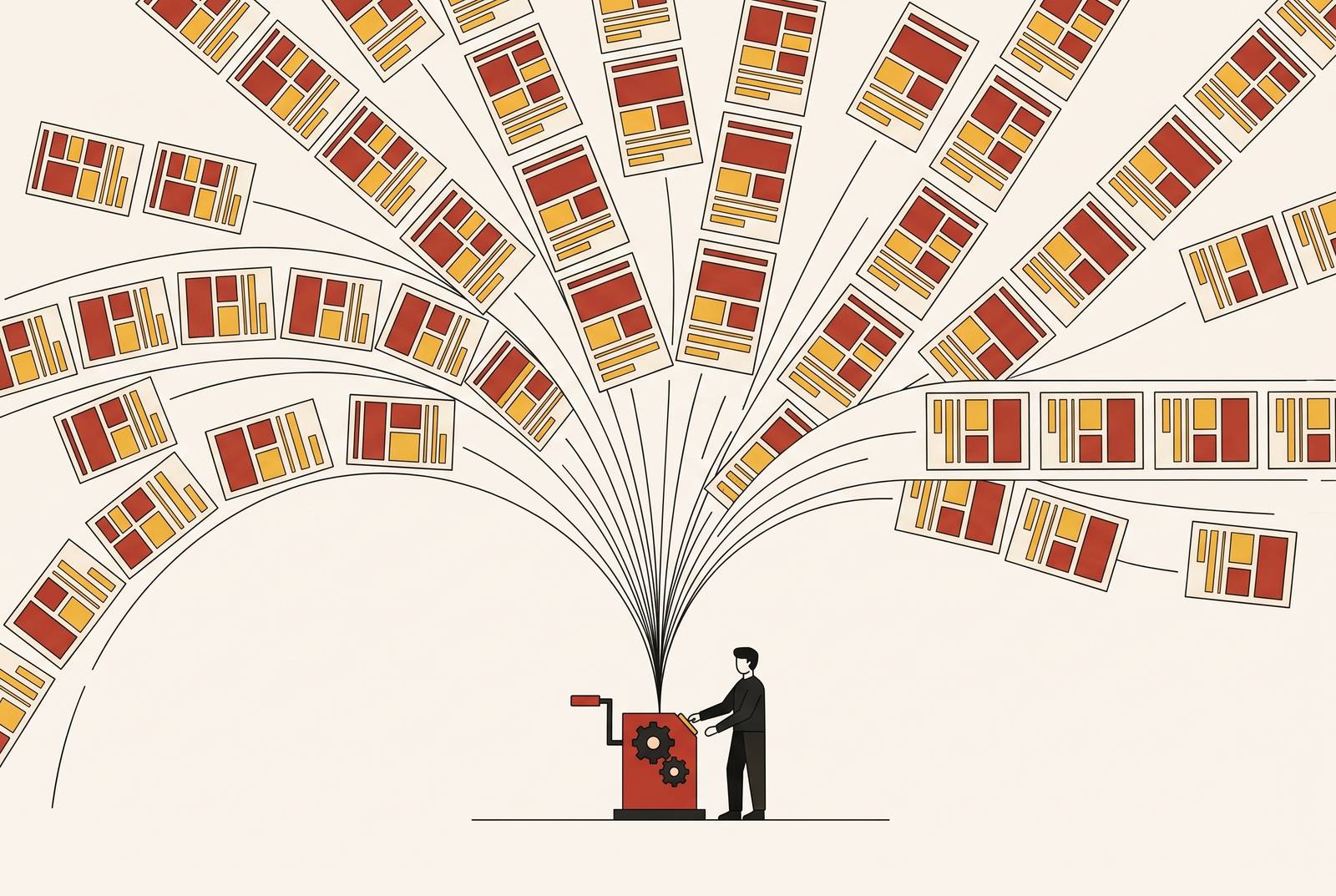 Cover illustration for “Scaling Content Output Without Scaling Headcount”