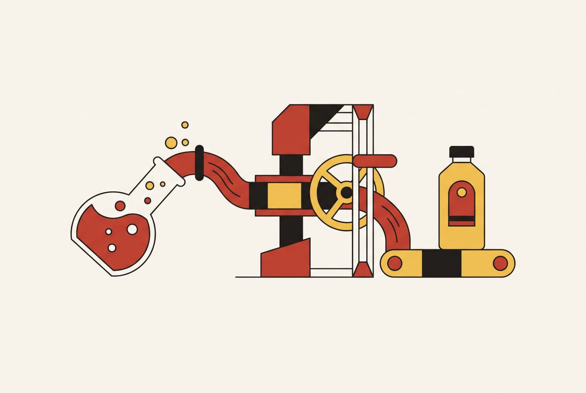 Cover illustration for “From formulation to first production run: what actually gates a consumer brand launch timeline”