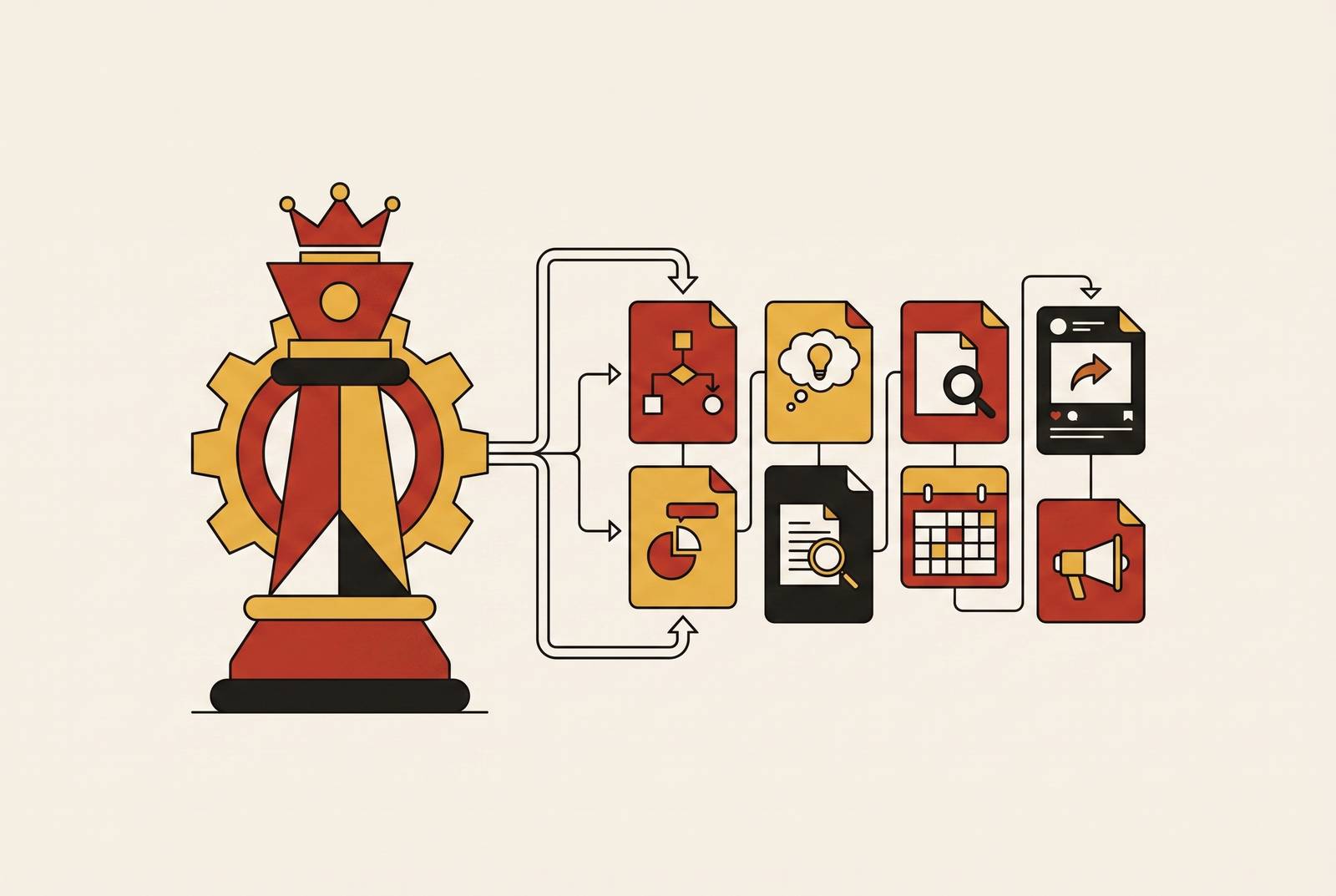 Cover illustration for “Strategy-First Content Workflow for B2B Marketing Teams”