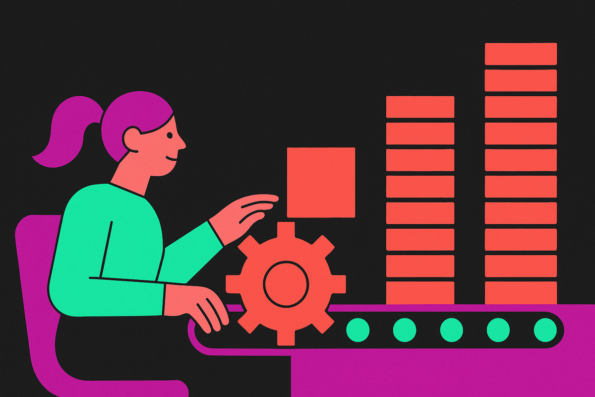 Cover illustration for “Scaling Content Production from 4 to 20 Posts Per Month”