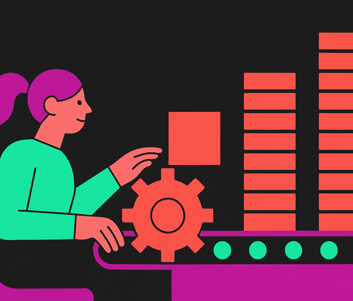 Cover illustration for “Scaling Content Production from 4 to 20 Posts Per Month”