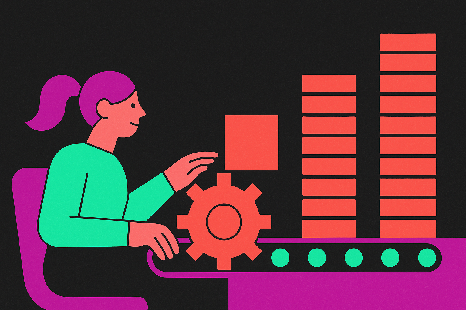 Cover illustration for “Scaling Content Production from 4 to 20 Posts Per Month”