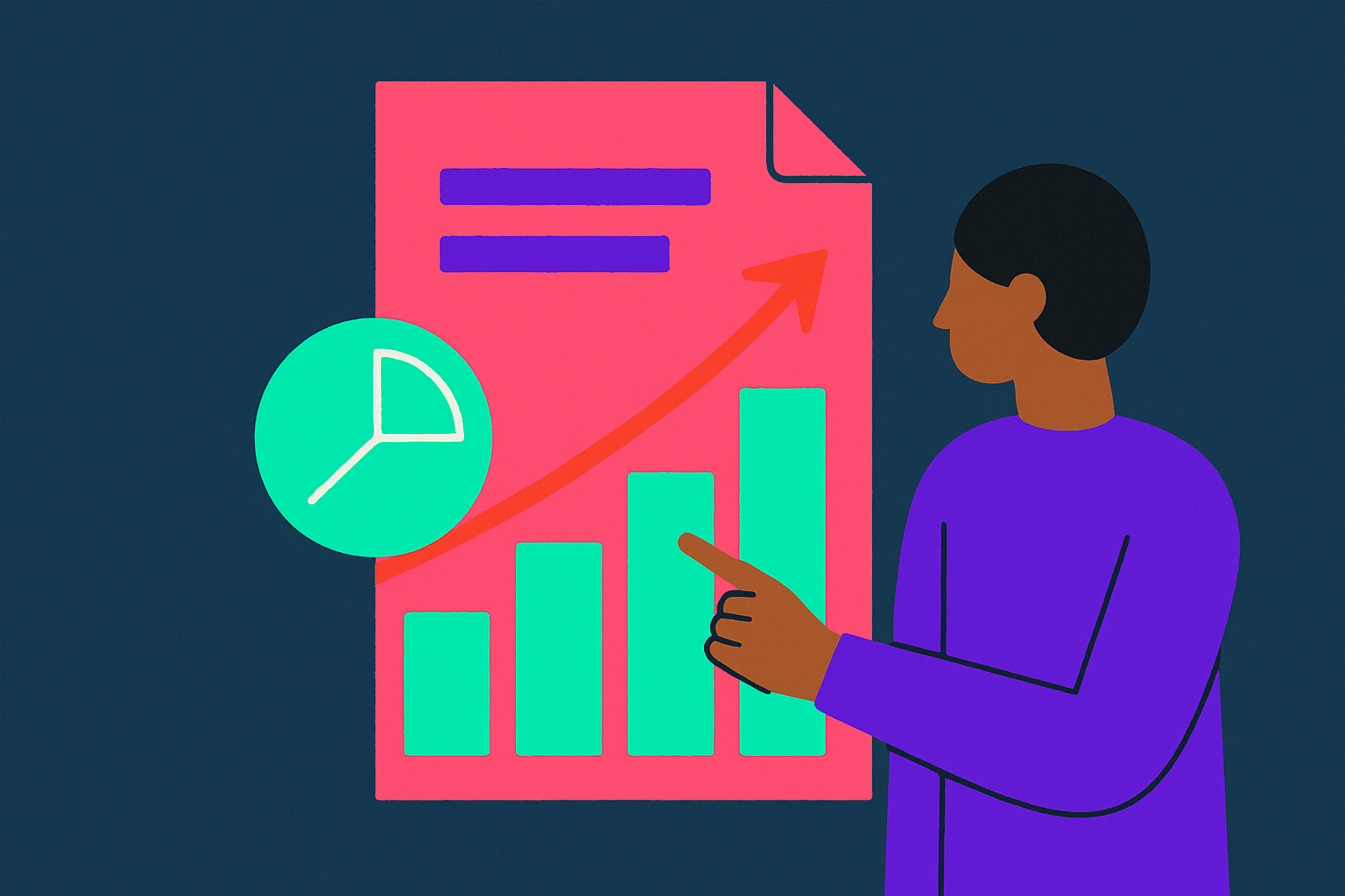 Cover illustration for “Content Marketing Metrics for B2B Lead Generation”