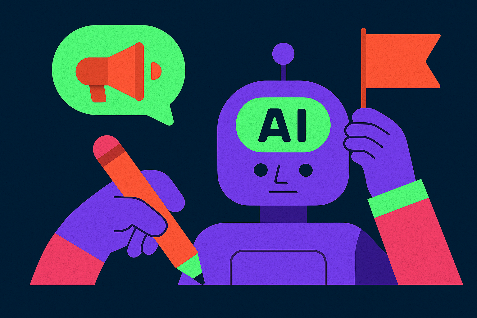 Cover illustration for “Brand Voice Training for AI Writing Tools”