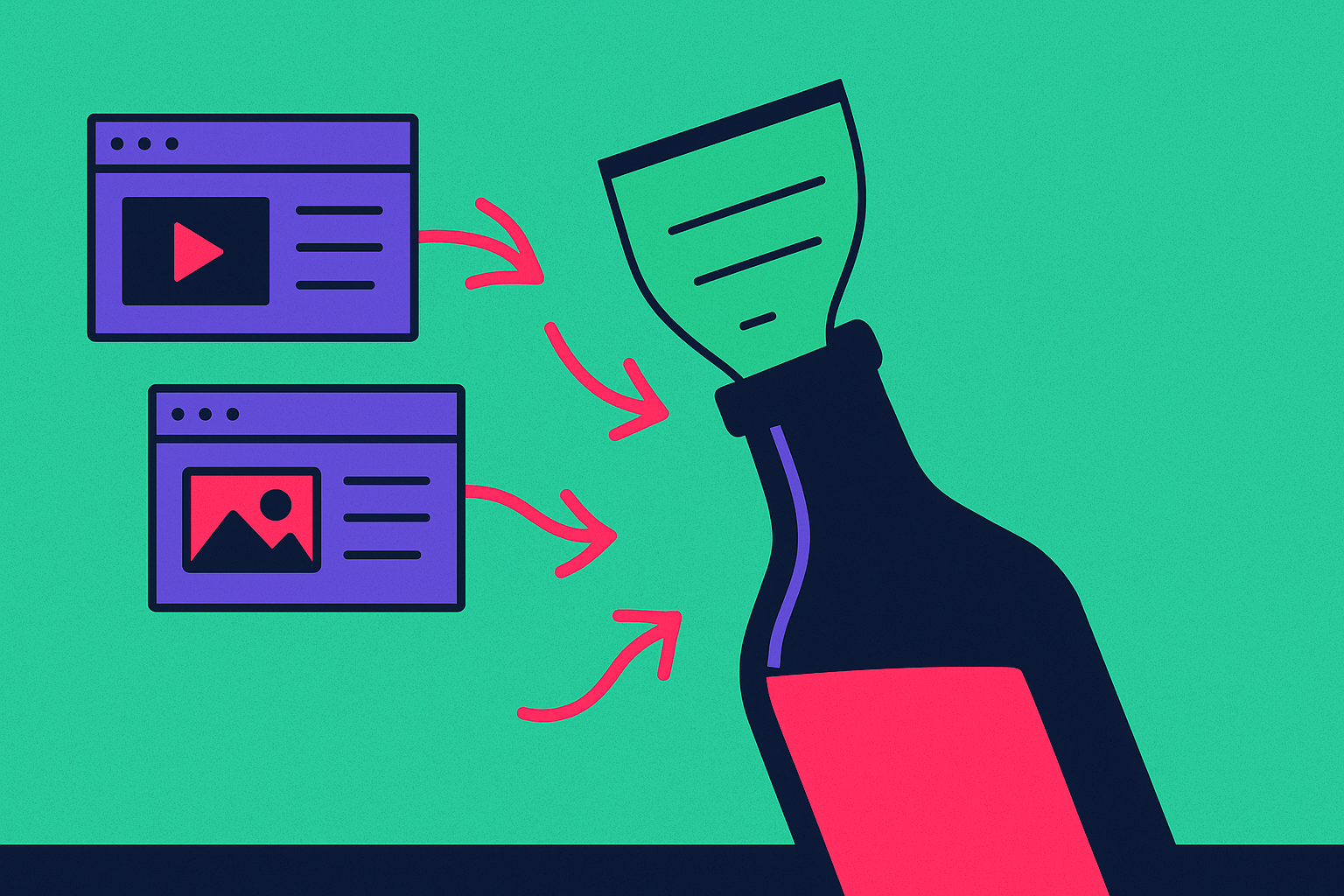 Cover illustration for “Content Production Bottlenecks in Marketing Teams”