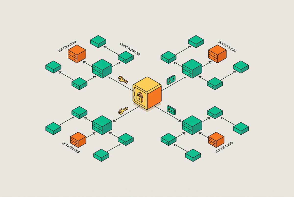 Cover illustration for “Secrets Management for Serverless and Edge Worker Applications”