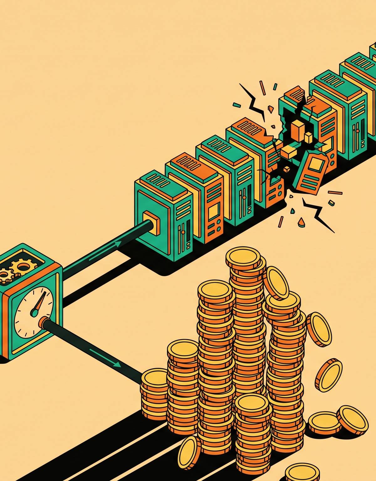 Cover illustration for “Why Per-Second Billing Breaks Down for Multi-Minute AI Jobs”