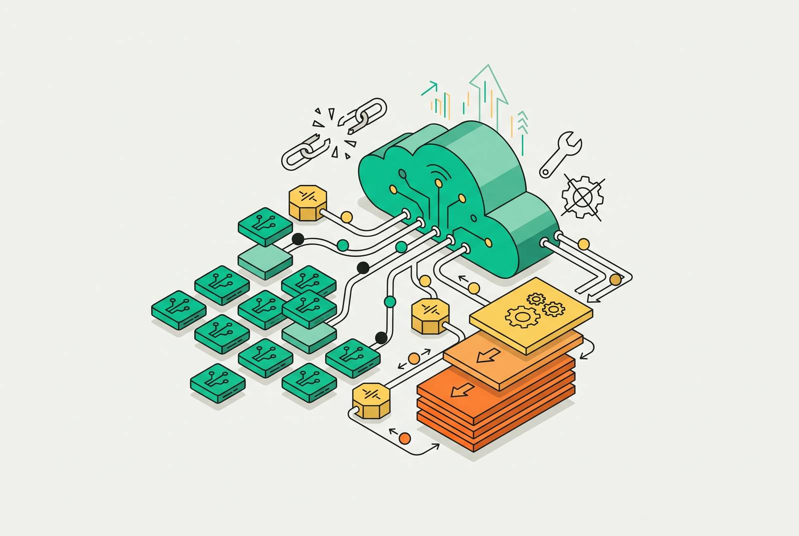 Cover illustration for “Eliminating DevOps Overhead for Startups on Serverless Infrastructure”