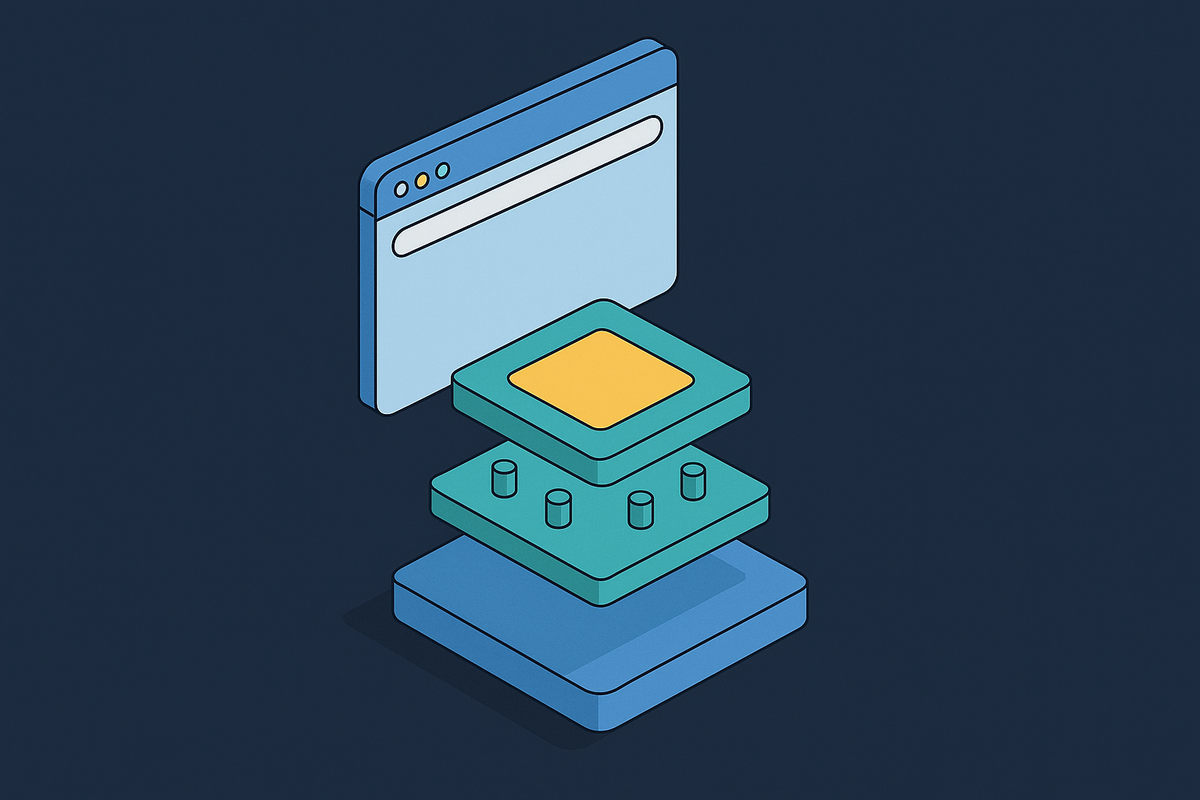 Cover illustration for “How Agentic Browser Patterns Stack Into a Working Architecture”