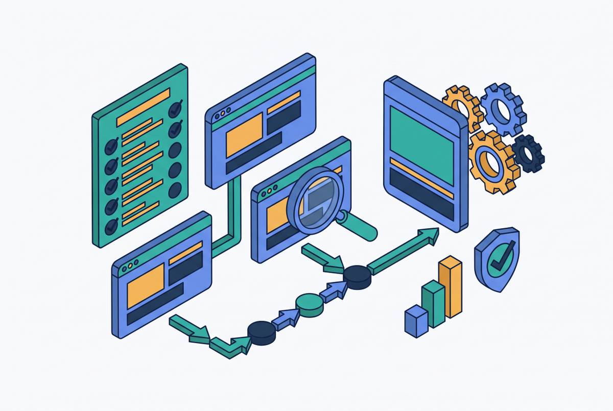 Cover illustration for “End-to-End Testing Tools Evaluation Criteria”