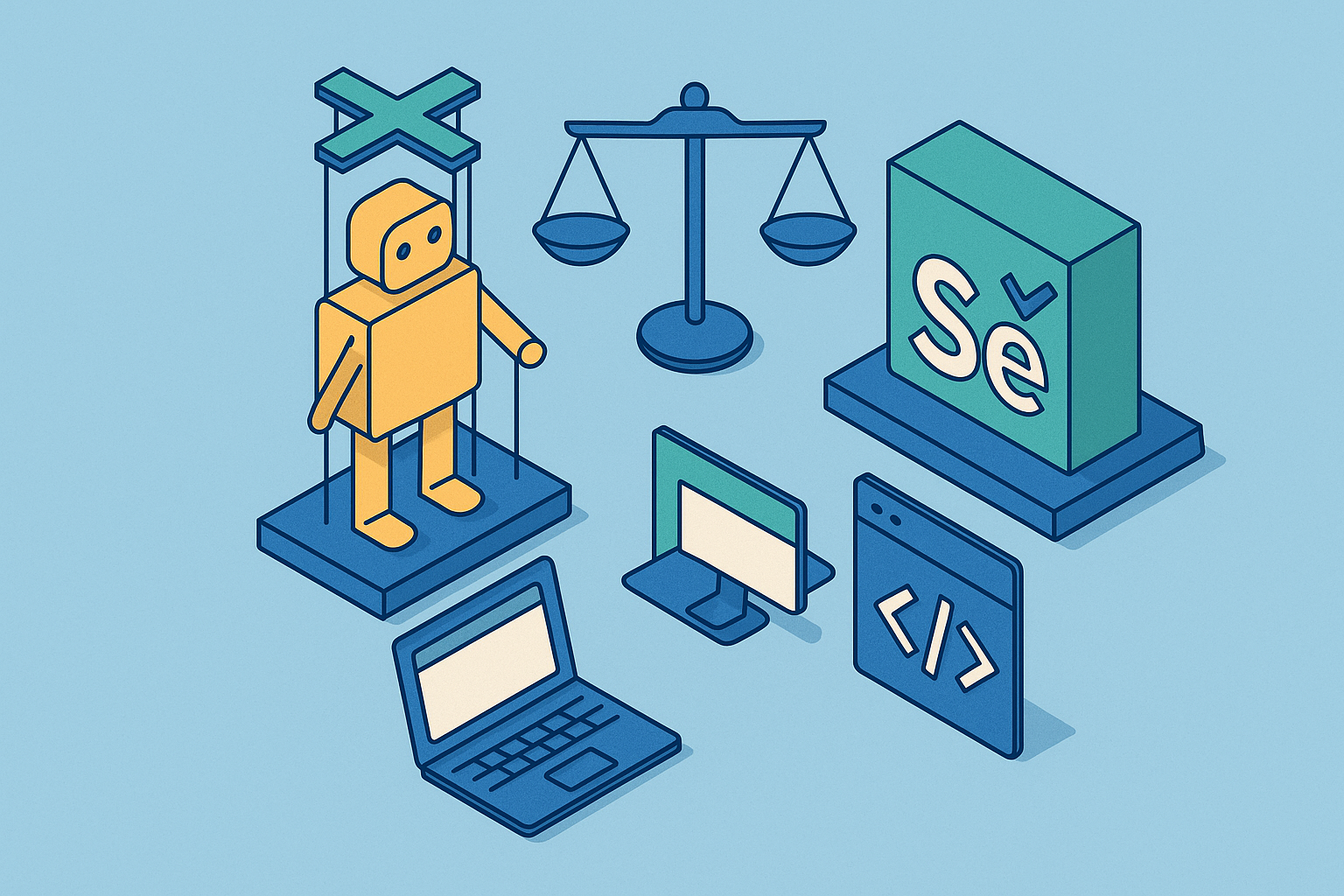Cover illustration for “Puppeteer vs Selenium for Modern Web Automation”