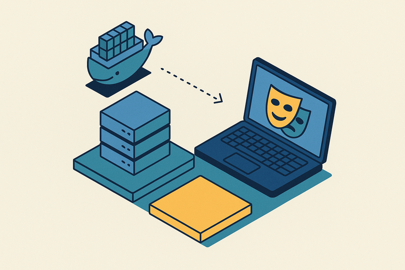 Cover illustration for “Playwright in Docker for Serverless Deployments”