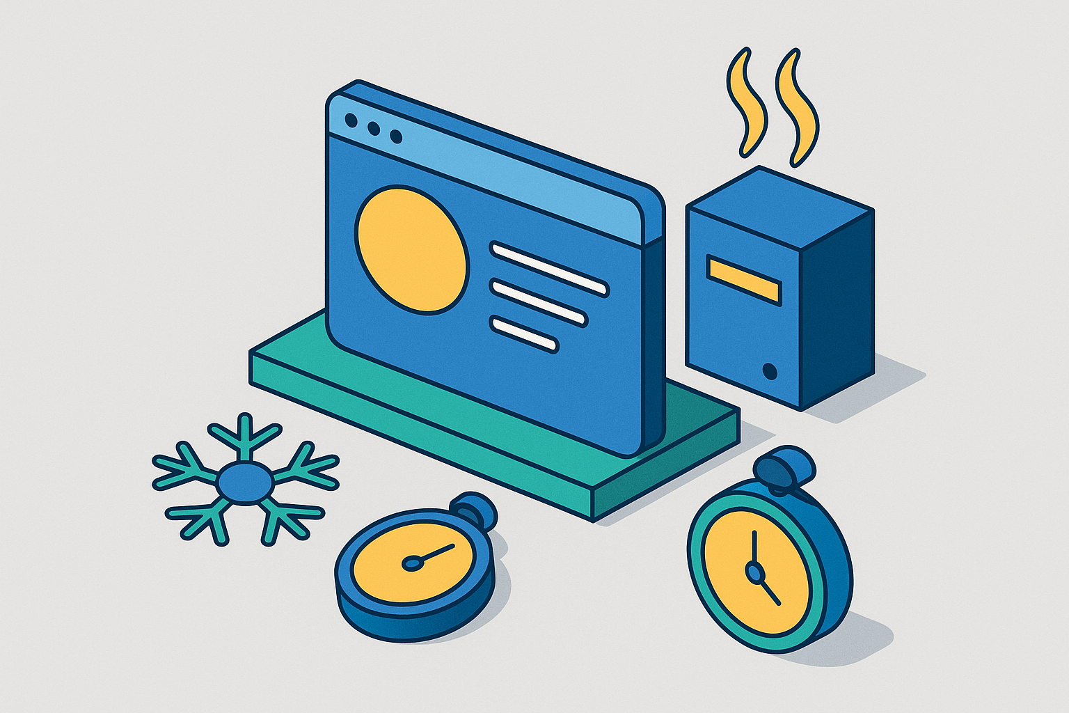 Cover illustration for “Cold Start Latency in Serverless Browser Functions”