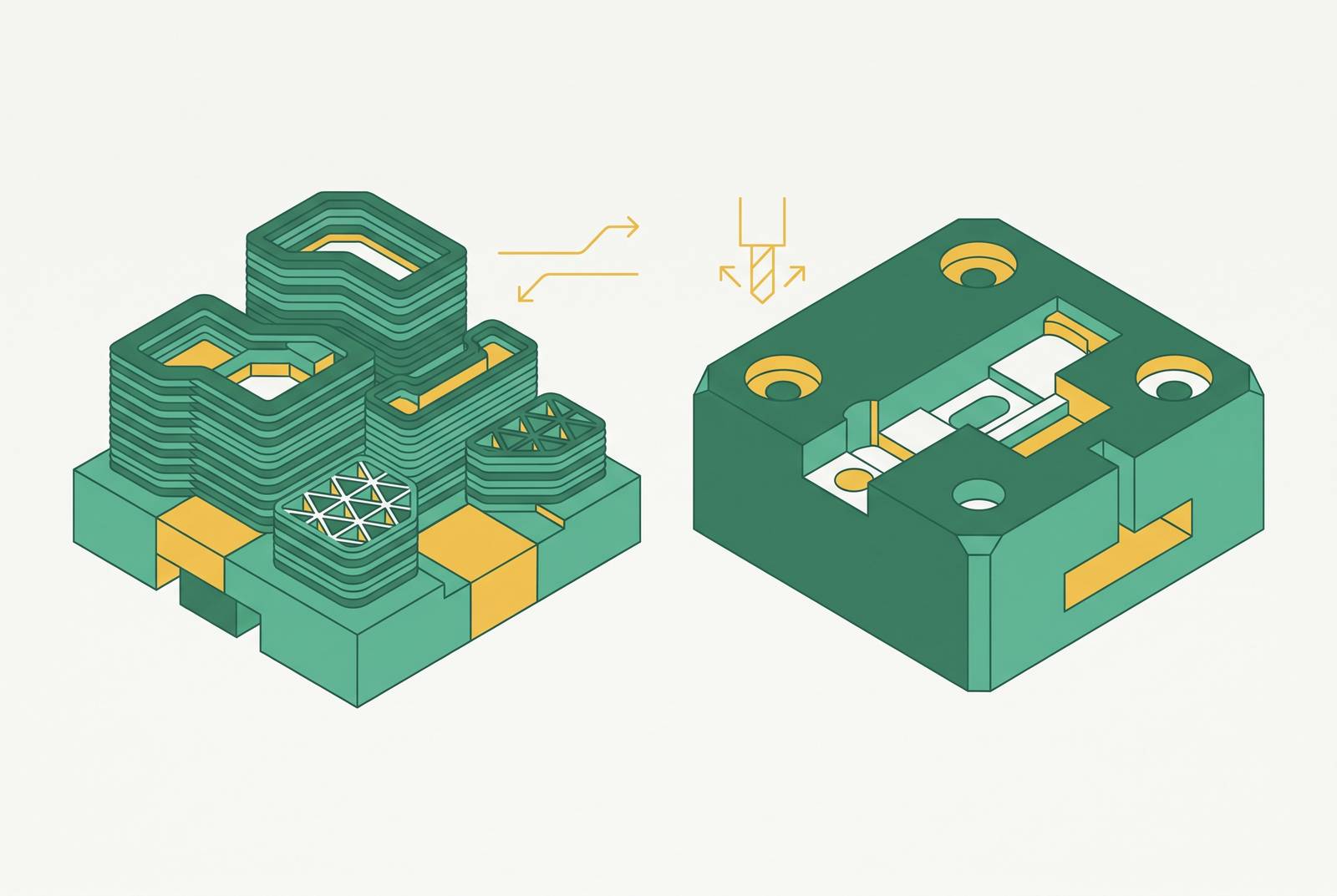 Cover illustration for “3D Printed Tooling Inserts vs. Machined Aluminum Soft Tooling”