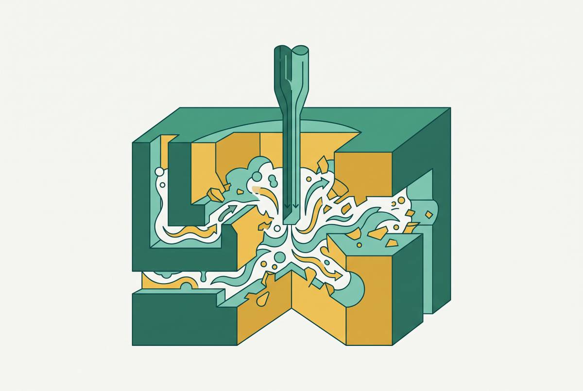 Cover illustration for “Electrochemical Machining for Complex Internal Cavity Parts”